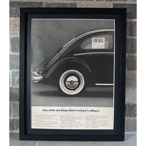 Framed 1966 Volkswagen VW Bug Beetle Car Ad Owning It